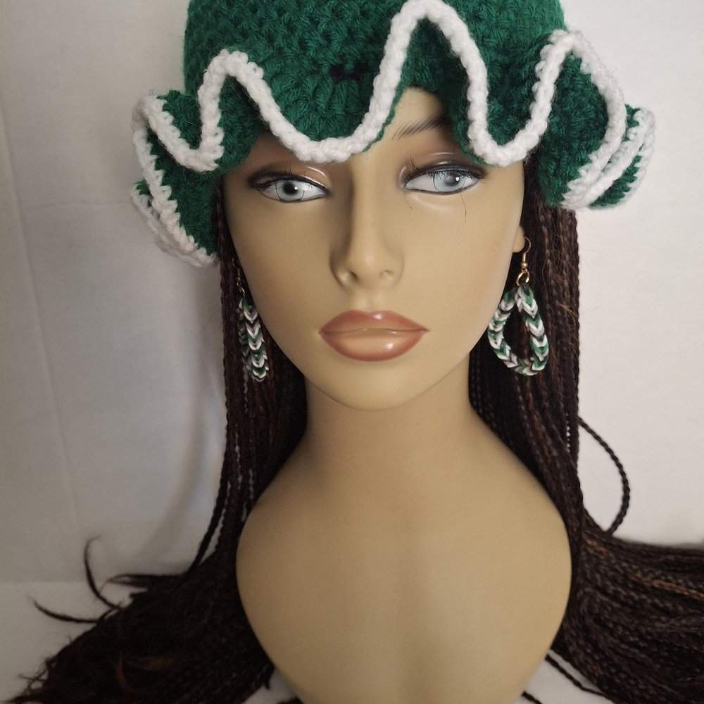 Open Top Ruffle Bucket Hat